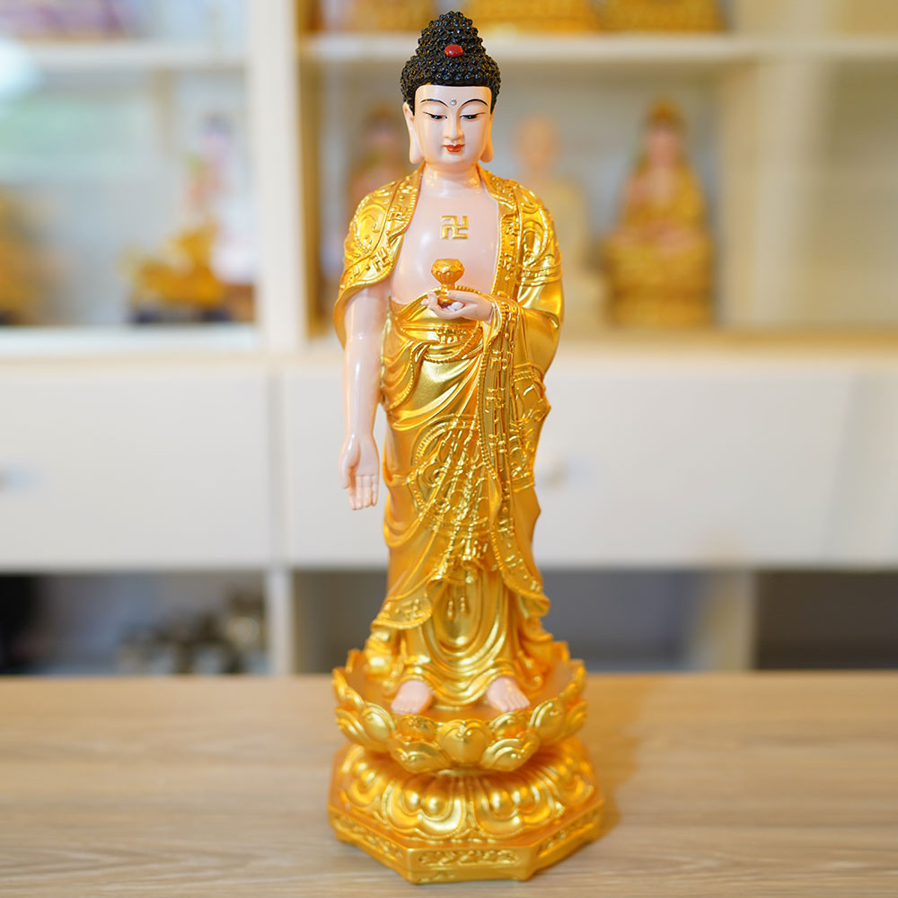 Tượng Tây Phương Tam Thánh Đứng 50cm (Vàng)