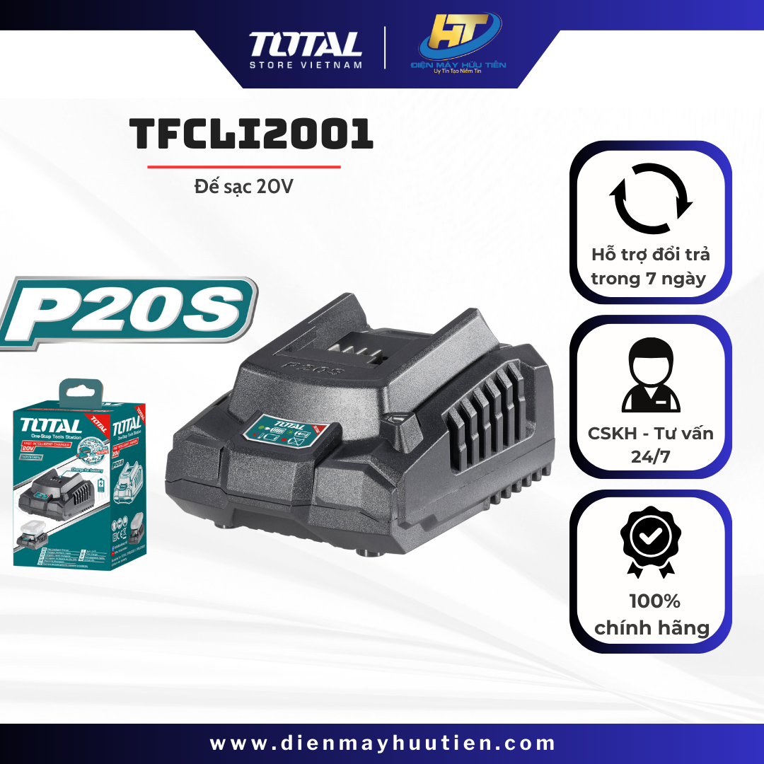 Bộ Pin Sạc 20v TOTAL
