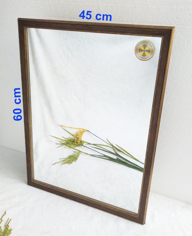 [HCM]Gương soi Kibath vân gỗ đậm KB128 KT 45x60cm