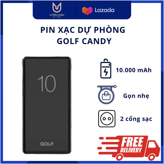 Pin sạc dự phòng Golf Candy 10.000mAh G80