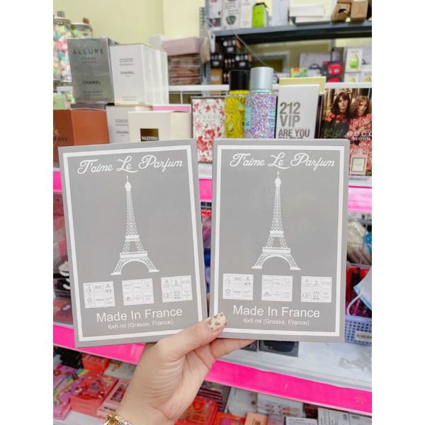 Set 6 chai nước Hoa Pháp mini nam nữ ( Dạng Lăn )