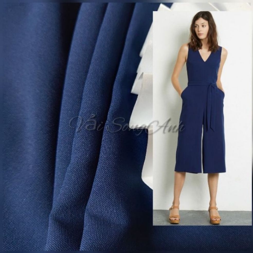 Vải đũi thái màu xanh navy