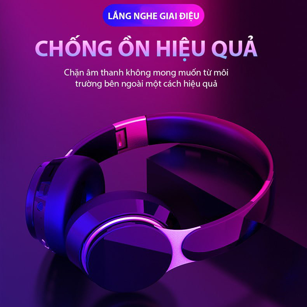 Tai Nghe Chụp Tai Không Dây Có Mic Smart Headphone T7 Tai Nghe Bluetooth Chơi Game Máy Tính Chính Hãng Lắp Được Thẻ Nhớ Tương Thích Với Máy Tính Điện Thoại Có Thẻ Nhớ Pin Trâu Âm Bass Cực Chất - STech VN