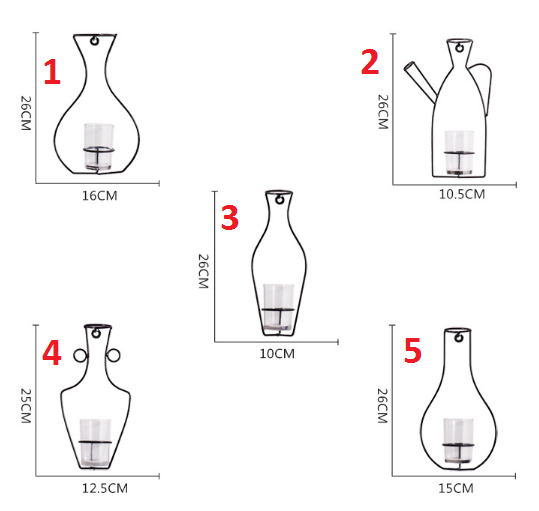 Lọ hoa khung sắt treo tường trang trí