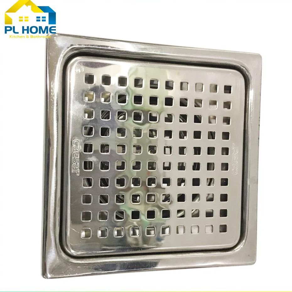 Phễu thoát sàn nước caesar chống hôi, ngăn mùi, giúp thoát nước nhanh - kích thước 14x14 cm, dùng cho ống chờ d60, d90