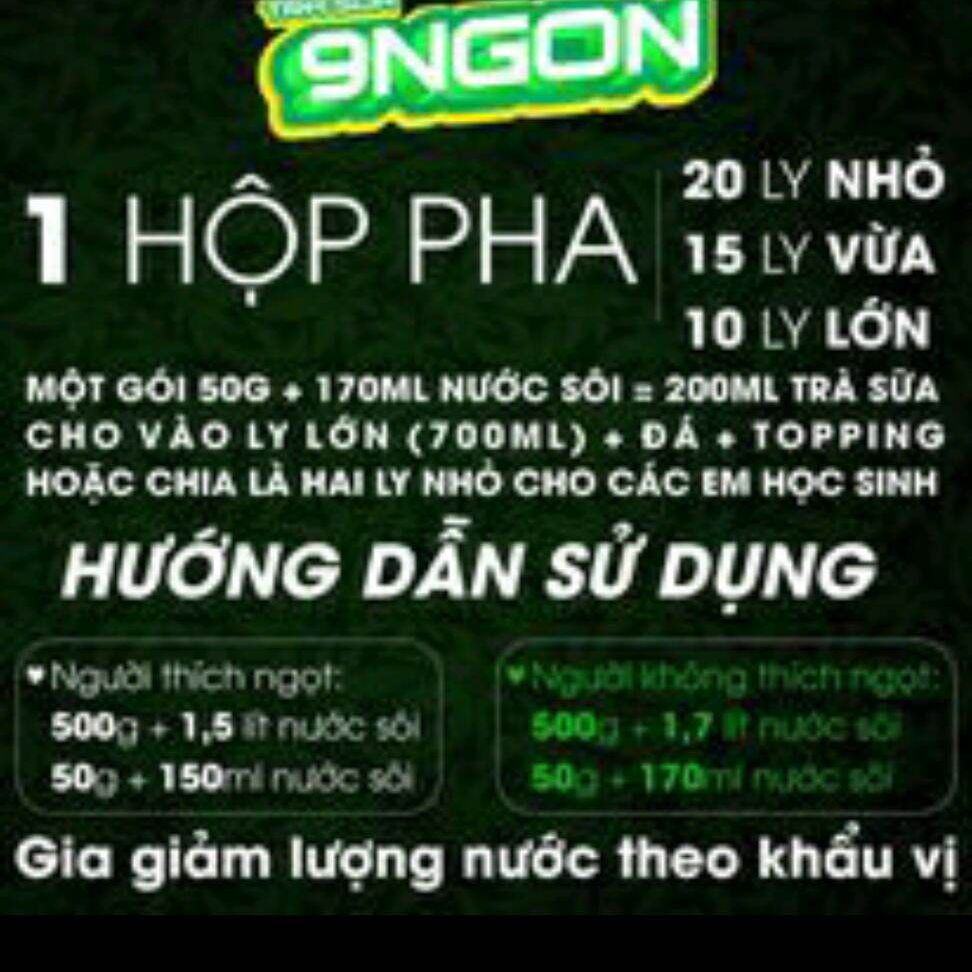 trà sữa 9 ngon siêu ngon