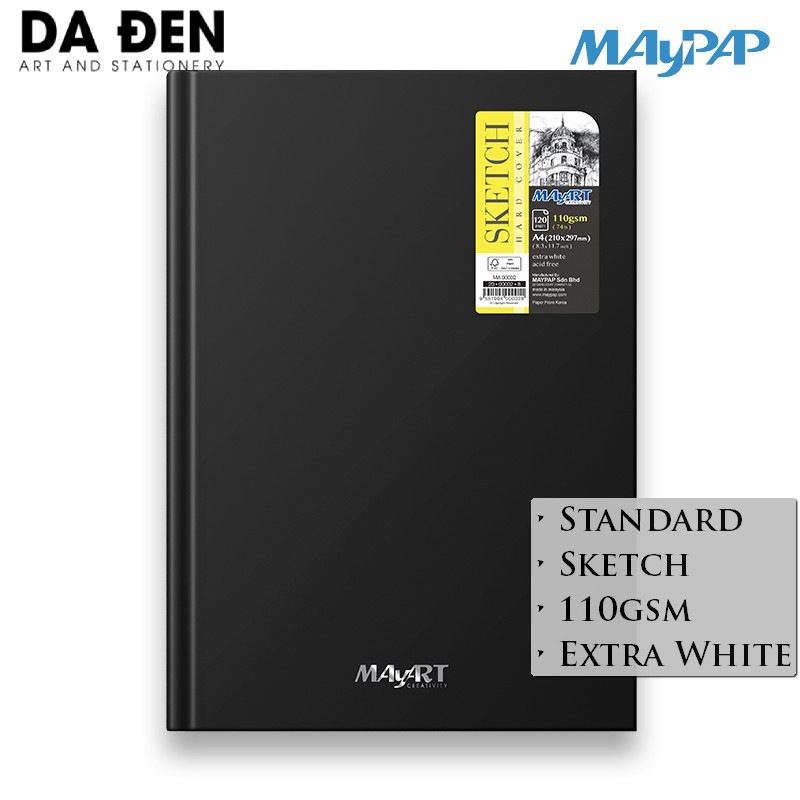 [HCM]Rẻ - Sổ Sketch chì MayArt A5 110gsm