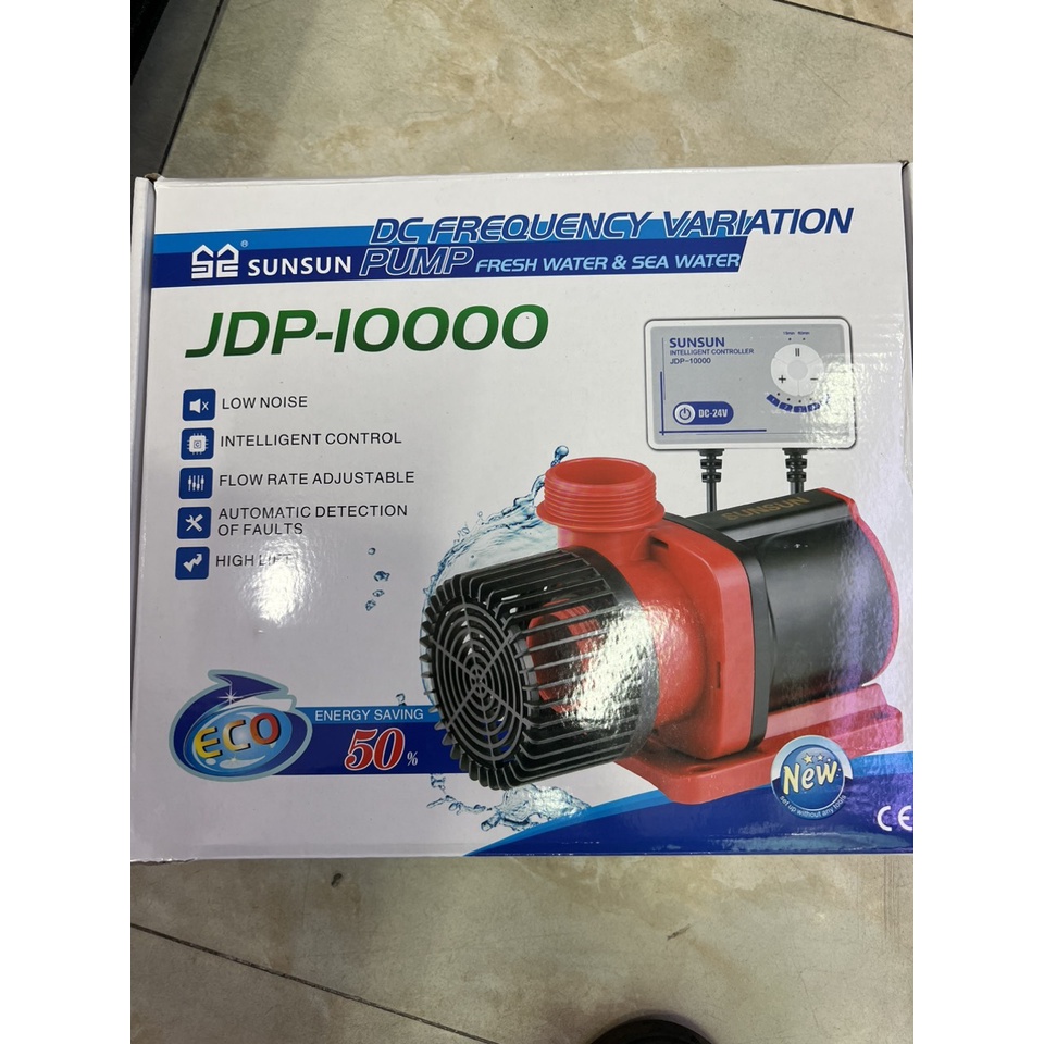 "hoàn tiền đến 10%" bơm bể cá điều khiển sunsun dc 24v chống giật , chống nhiễm điện có bảng điều khiển djp6000 12000 18000l/h