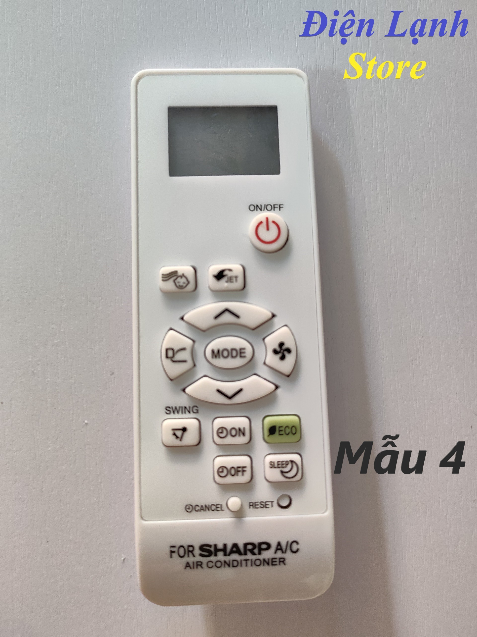 Remote máy lạnh Sharp các loại. (Tặng kèm cặp pin).