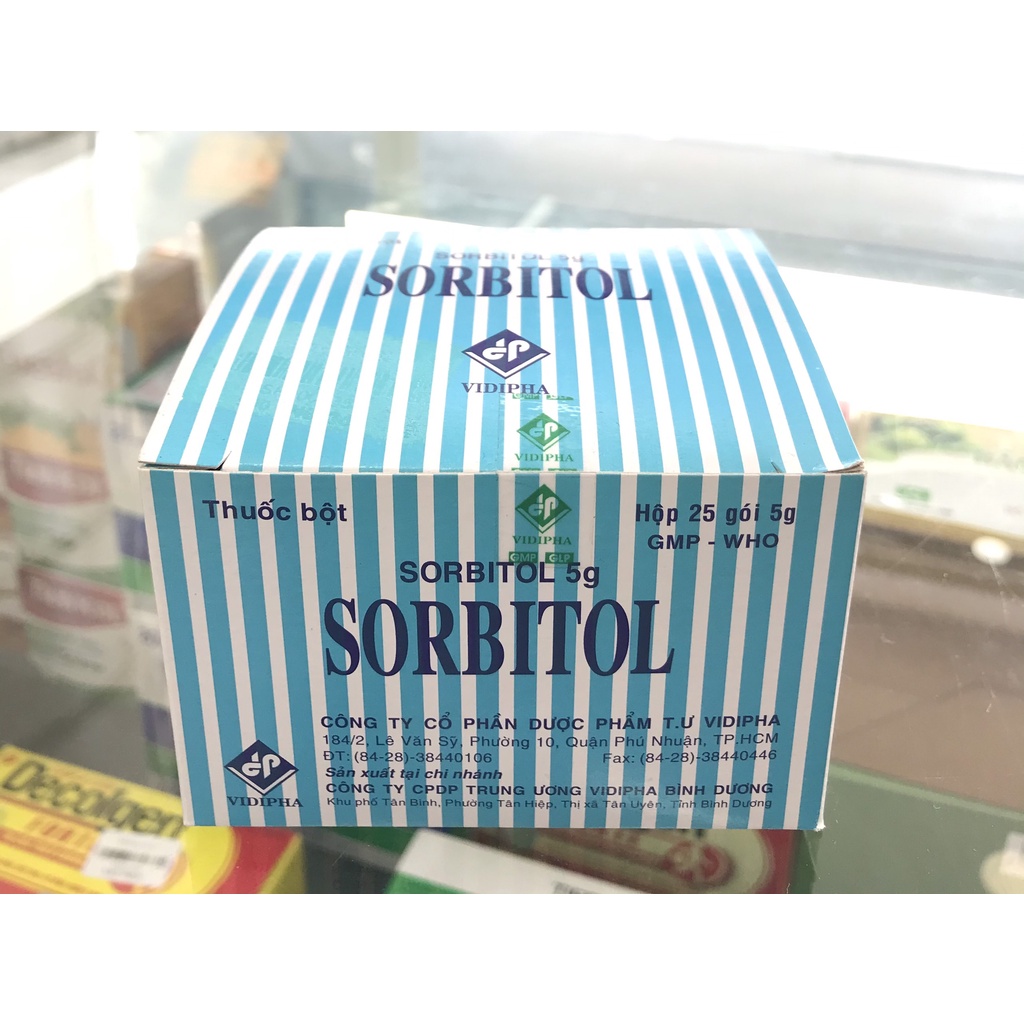 Cốm Sorbitol Vidipha (hộp 25 gói x 5g)