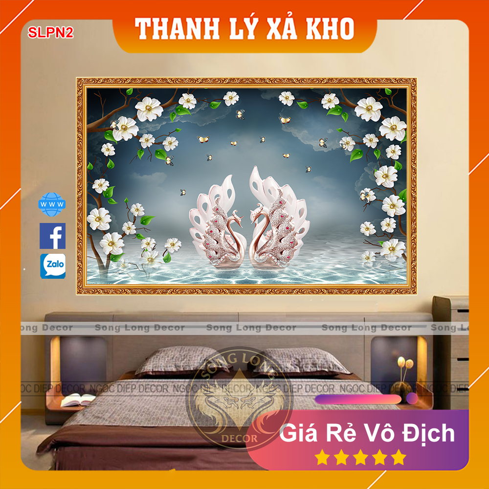 Tranh dán tường 3d phòng ngủ - slpn2-tranh 3d trang trí nhà cửa - song long decor