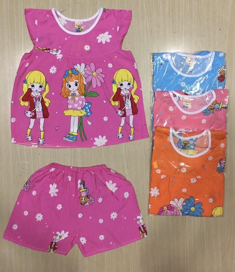 Combo 04 bộ tole (lanh) bé gái (20-25kg)