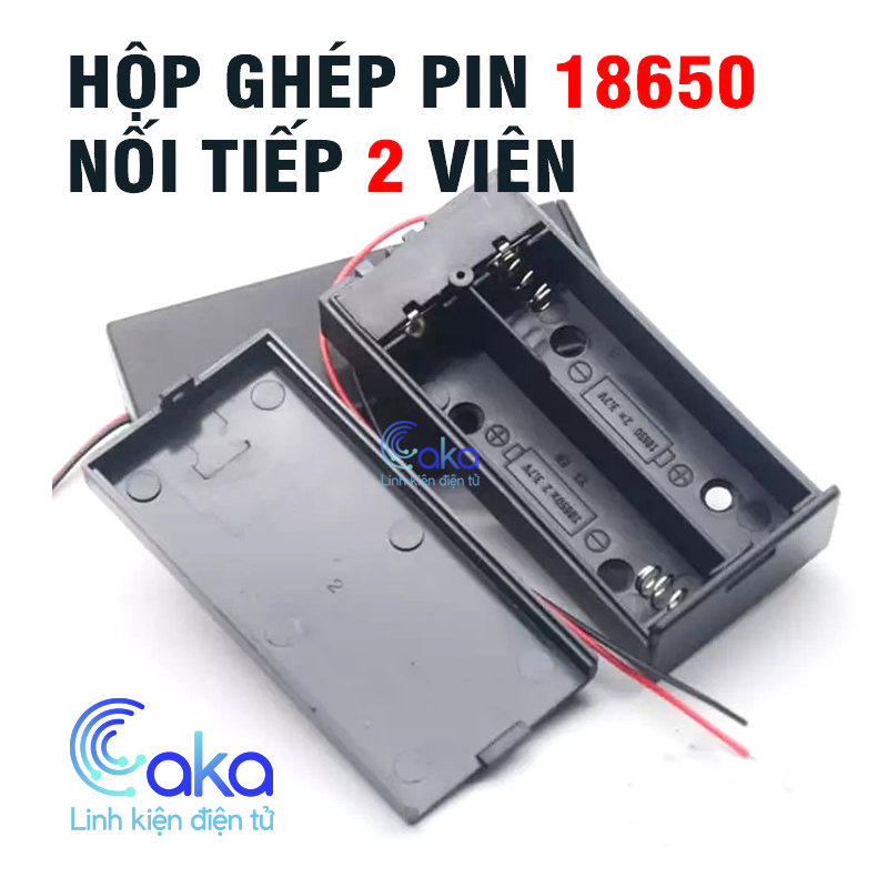 Đế 2 pin 18650 có nắp công tắc tiện dụng