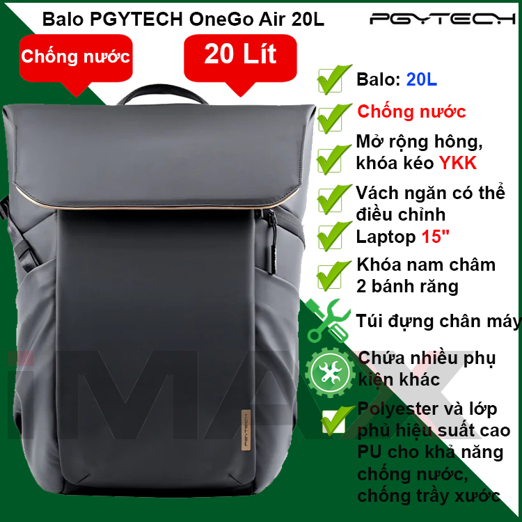 Balo máy ảnh pgytech onego air 20l