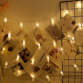 Dây đèn kẹp ảnh có đèn led 3 mét chạy bằng pin
