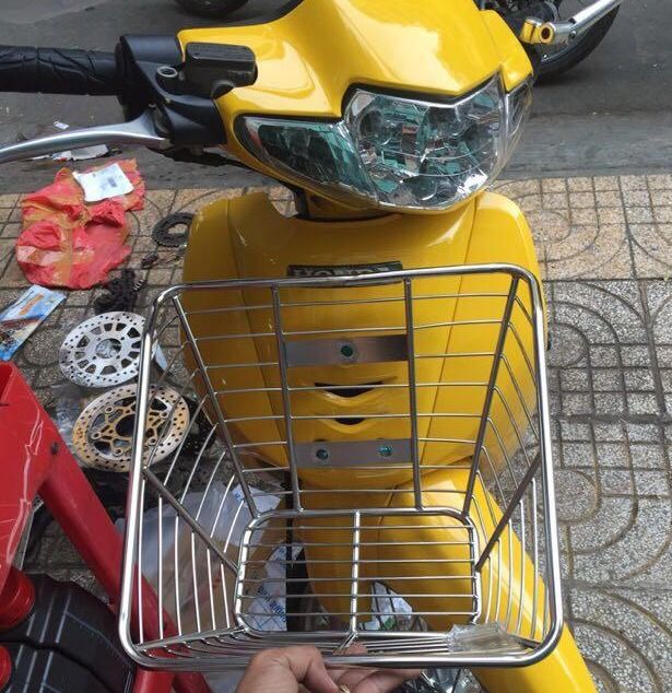Rổ xe wave nhỏ inox 10li