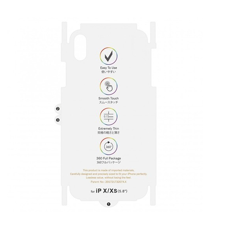 [HCM]Miếng dán PPF Full viền mặt lưng sau cho iPhone X / iPhone XS