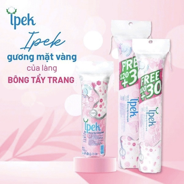 [Siêu thị WinMart] - Bông tẩy trang Ipek gói 120 miếng