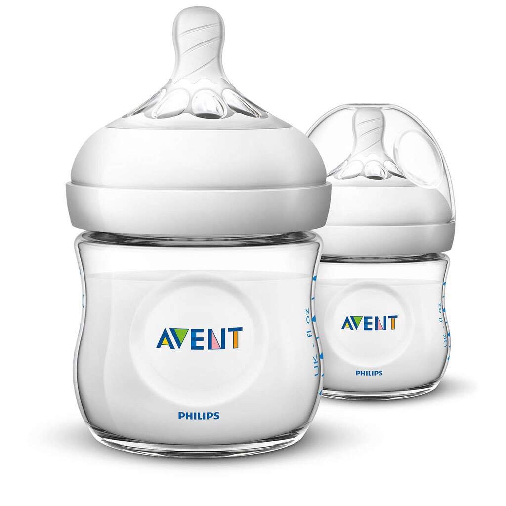Bình sữa Avent Nautural 125ml [Núm số 1, 0m+] [Màu trắng trong]
