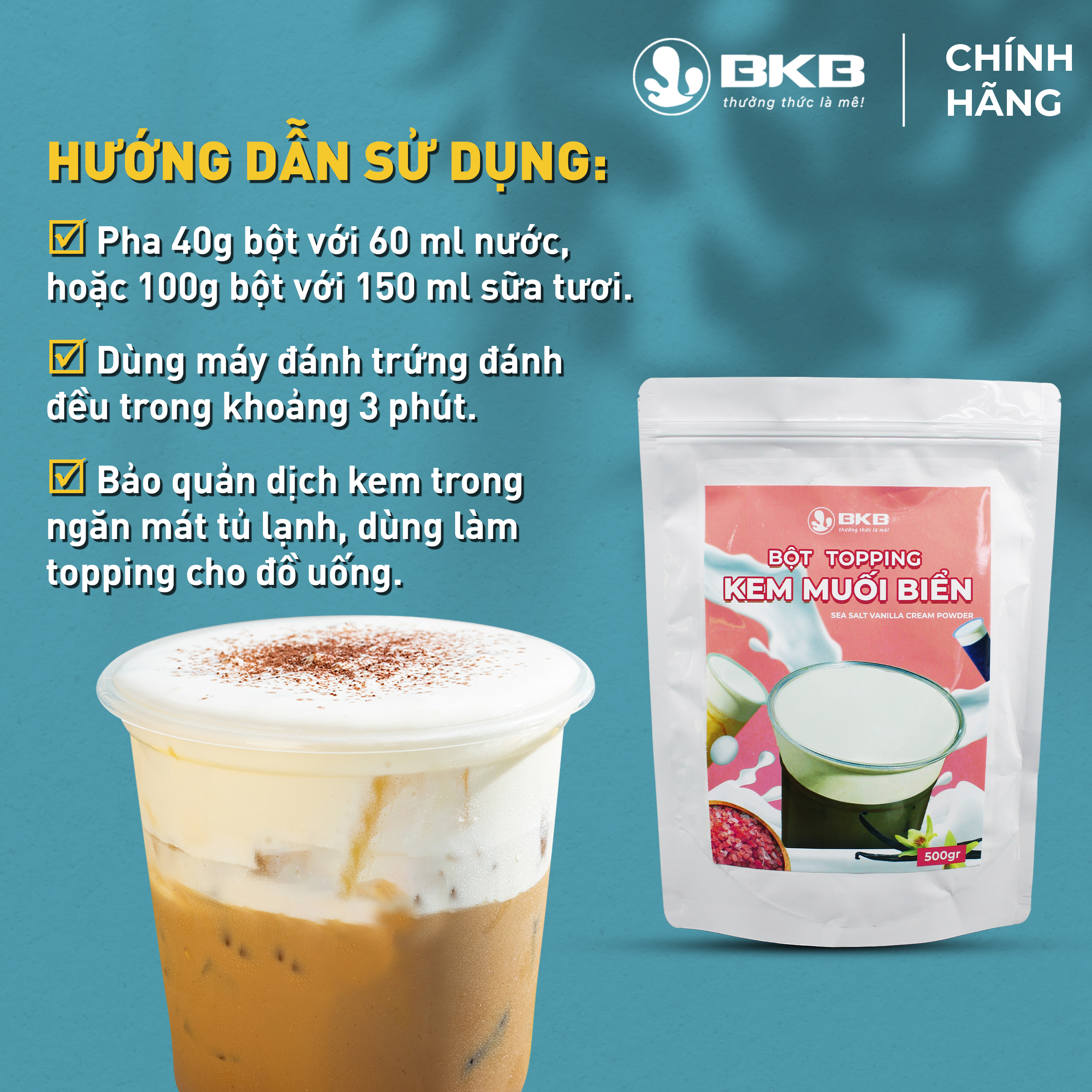Bột Toppping kem muối biển