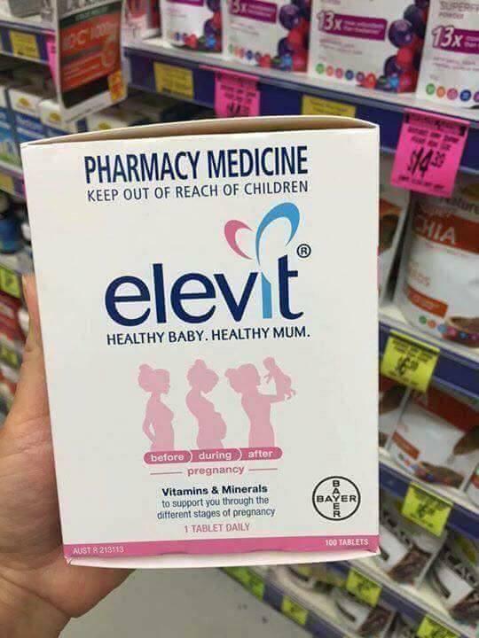 [HCM]Vitamin dành cho bà bầu Elevit 100 viên ÚC
