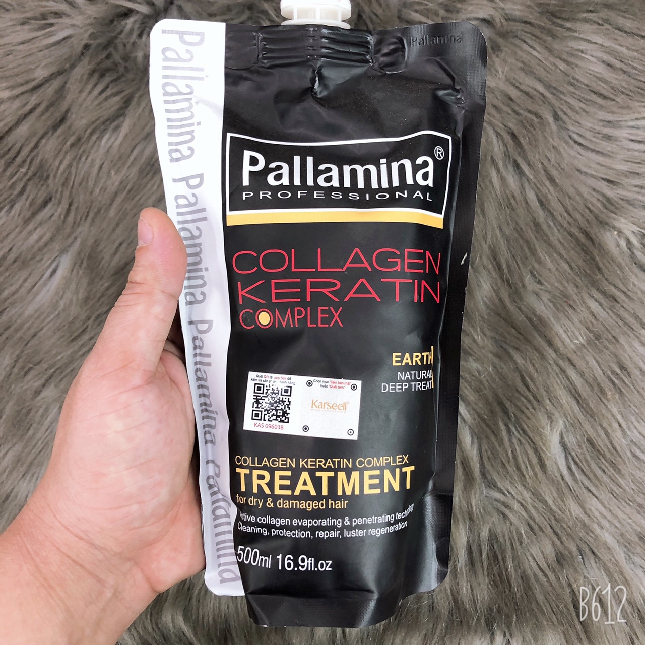 Hấp dầu collagen phục hồi tóc hư tổn Pallamina 500ml