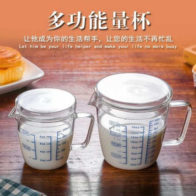 Ca đong sữa có vạch chia xanh 500ml