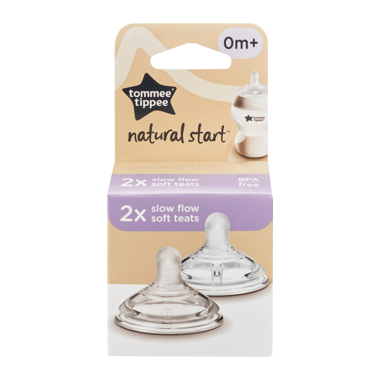 Núm Ty Silicon Siêu Mềm Tự Nhiên Cho Bé Tommee Tippee Natural Start (Vỉ Đôi, Tách Lẻ)