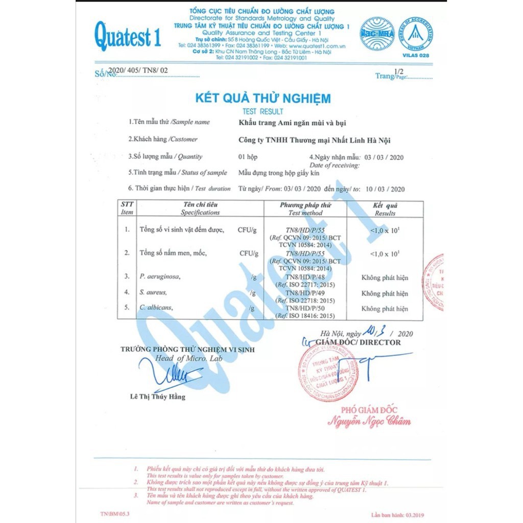 Hộp 50 khẩu trang y tế AMI CAO CẤP