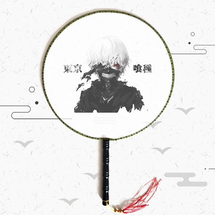 Quạt tròn cổ trang Tokyo Ghoul Ngạ Quỷ Vùng Tokyo anime cầm tay