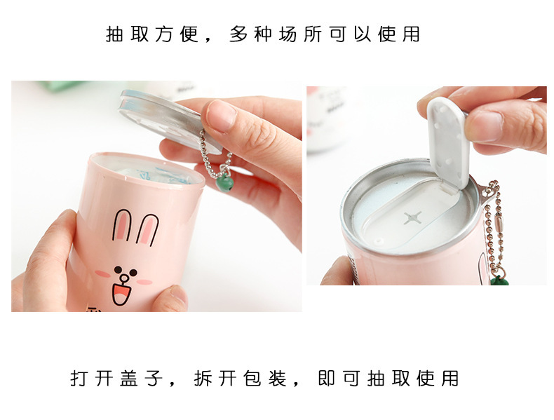 Khăn giấy ướt dạng lon nước giải khát siêu dễ thương