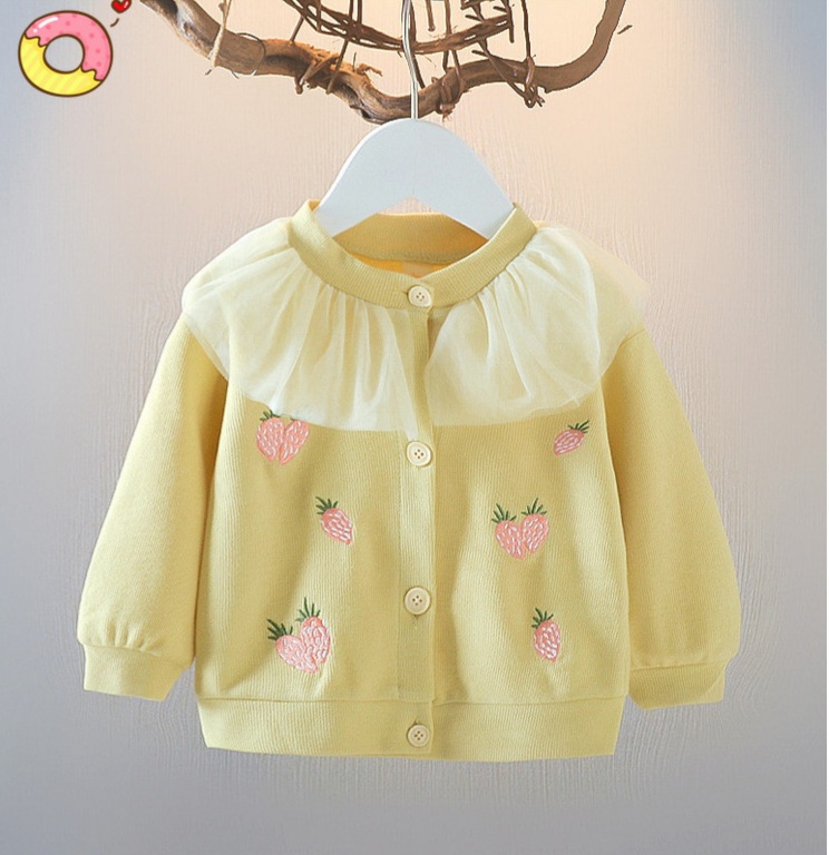 Áo khoác len cho bé gái sơ sinh size 8-16kg hàng nhập Quảng Châu cao cấp