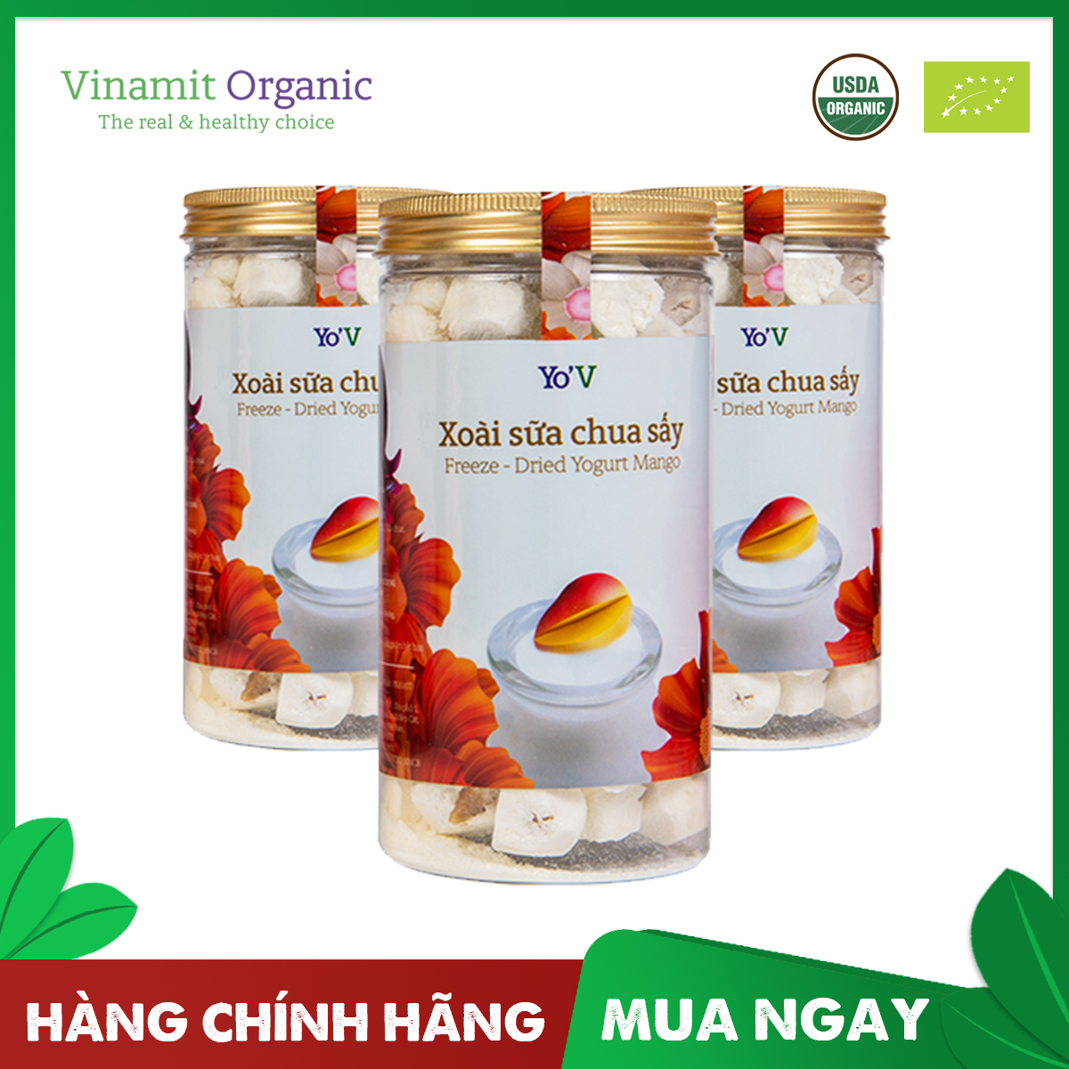 Sữa chua sấy YoV VINAMIT XOÀI 90g (Lon)