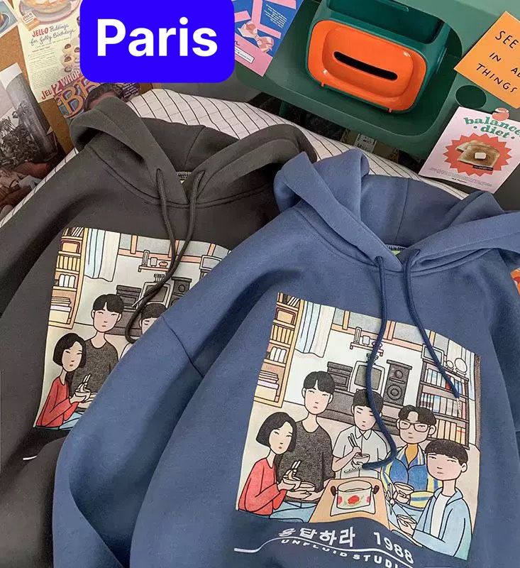 ÁO KHOÁC HOODIE NAM NỮ GIA ĐÌNH HẠNH PHÚC FULL HOUSE CHẤT NỈ DÀY PHOM FROM RỘNG CHỐNG LẠNH NẮNG, NÓNG ĐÔNG HÈ HÀN QUỐC NEW TREND 2022- PARIS FASHION