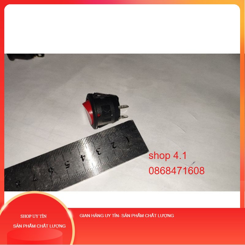 Công tắc bập bênh tròn đỏ - on-off 2/3 chân