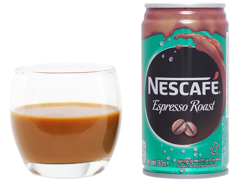 6 lon cà phê sữa NesCafé Espresso Roast 180ml