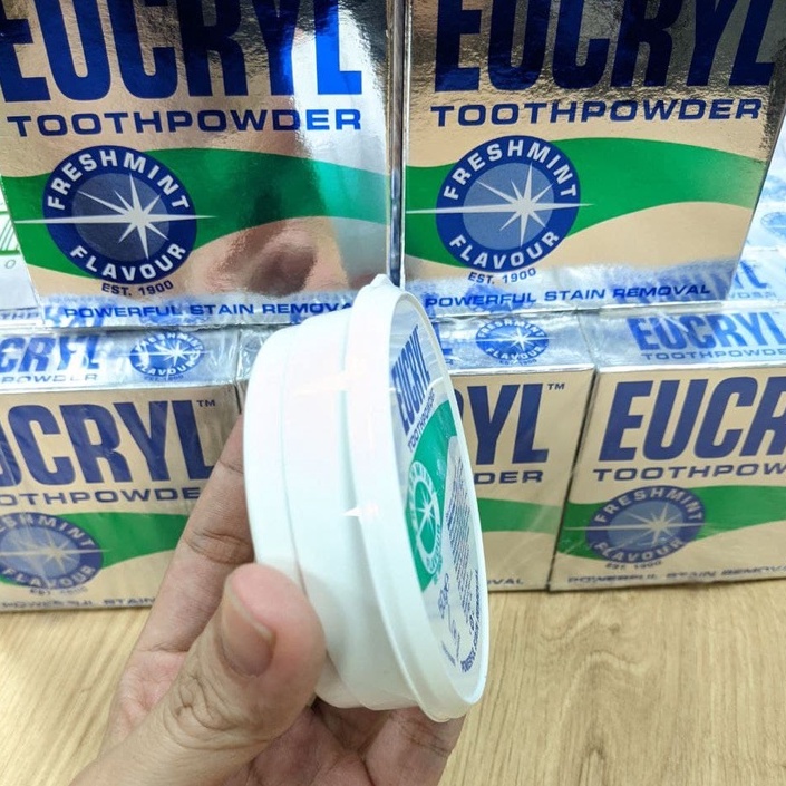 Bột trắng răng Eucryl Freshmint Flavour Toothpowder (50g) / Bột đánh răng bạc hà (hàng Anh)