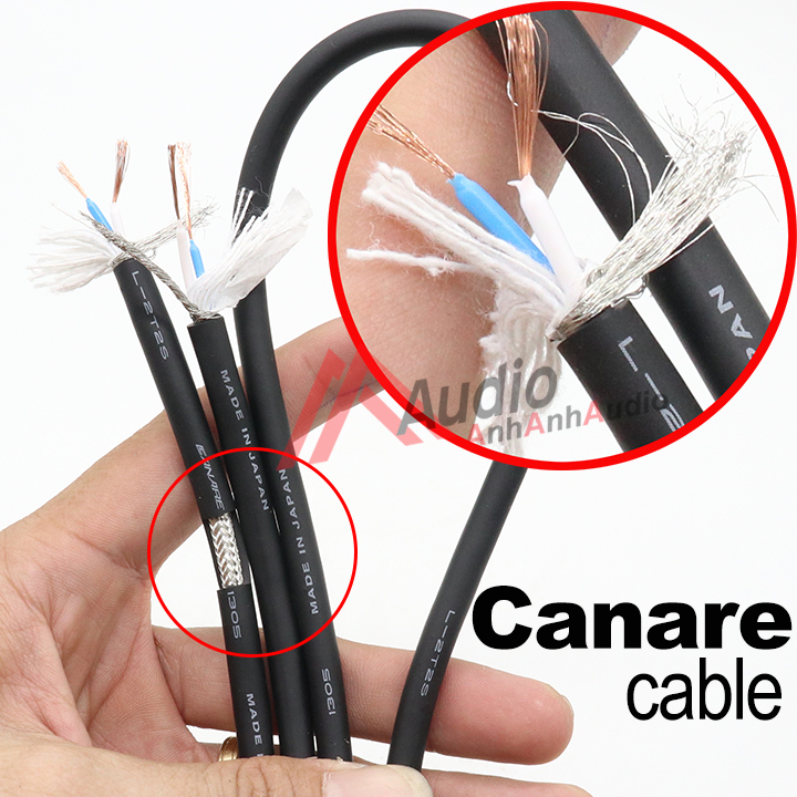Dây Tín Hiệu Canare 3 lỏi đồng Balance chống nhiểu chuyên nghiệp Giá 01 mét