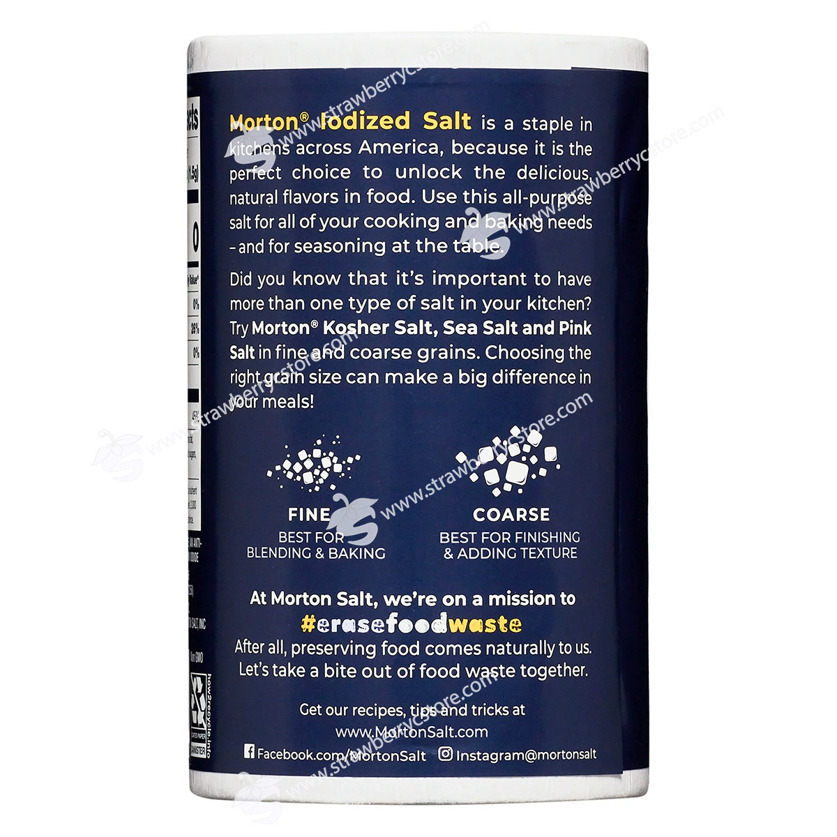Muối I-Ốt Morton Iodized Salt, Hộp 737g (26 Oz.)