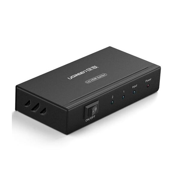 Bộ chia HDMI 1 ra 2 Ugreen UG 40201 (hỗ trợ 1.4v, 3D) Chính Hãng
