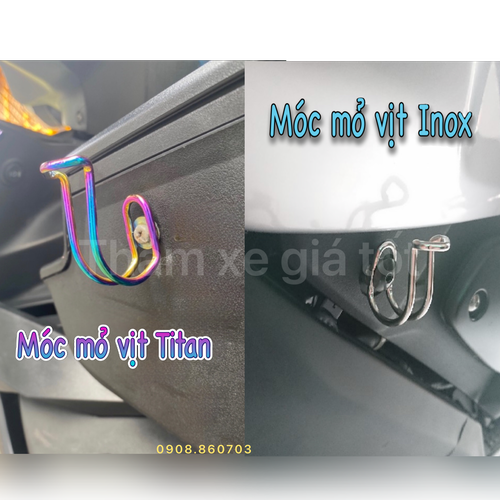Móc inox, titan treo đồ xe máy titan cứng cáp
