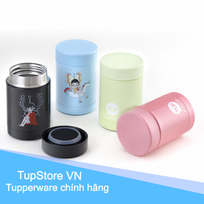 Hộp giữ nhiệt mini Thermos đen 250ml