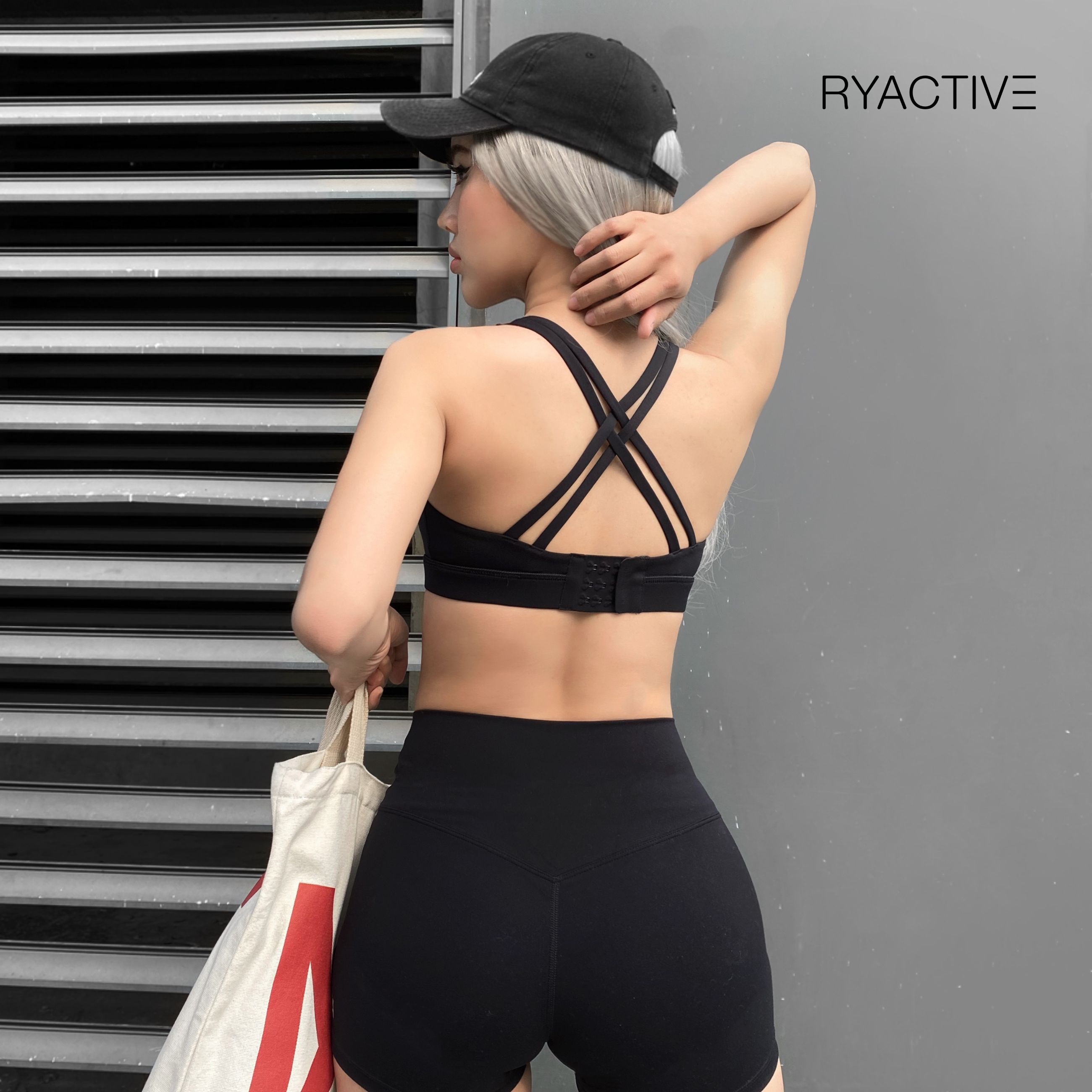 Áo ngực thể thao RYACTIVE - COOL SPORTBRA Black