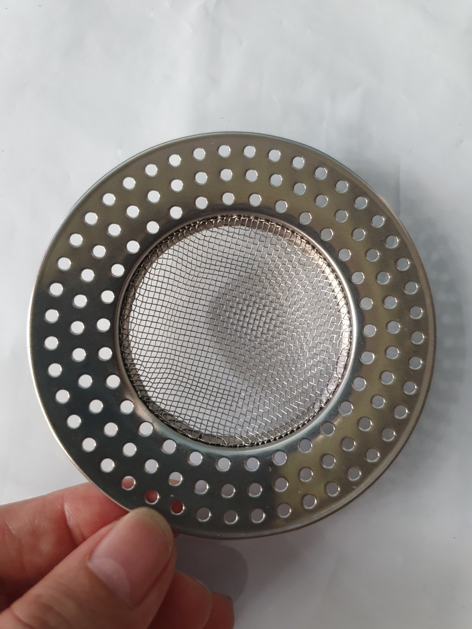 Lưới lọc rác bằng inox 9cm chống tắc nghẽn cho công thoát nước bồn rửa chén và nhà tắm