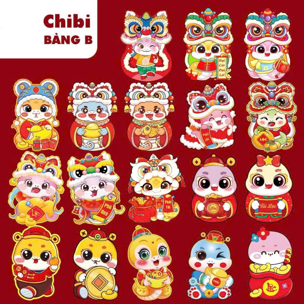 Bao Lì Xì Chibi Siêu Cute 2025