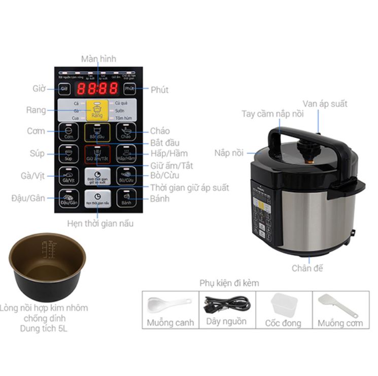 Nồi áp suất điện Philips HD2136/66