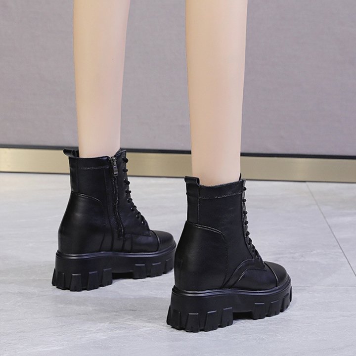 Giày Bốt Đế Xuồng Da 10cm PBOD766-4051