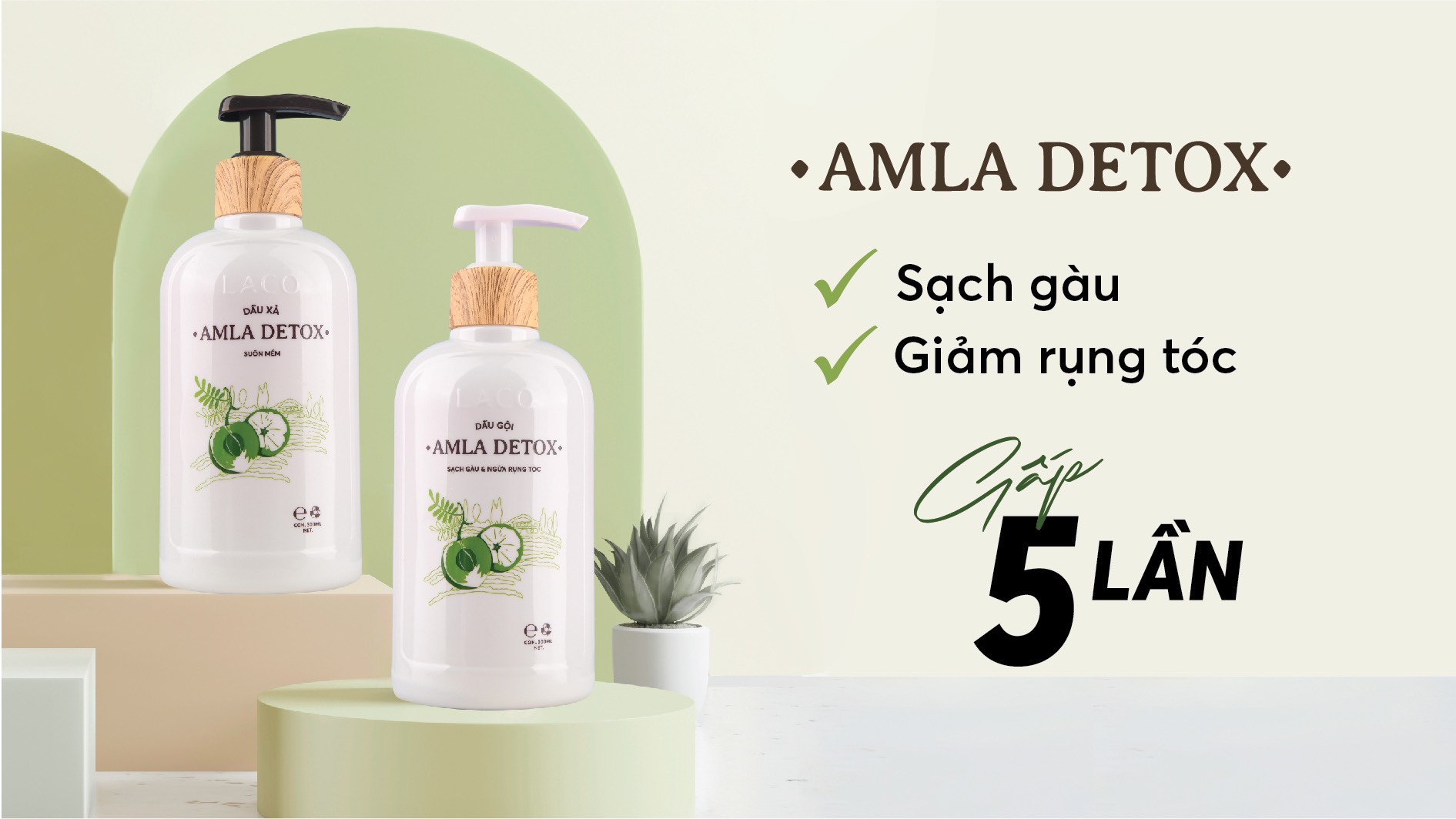 Bộ 3 Gội+Xả+serum AmlaDetox [Chính Hãng + Phiếu Bảo Hành 10 triệu]