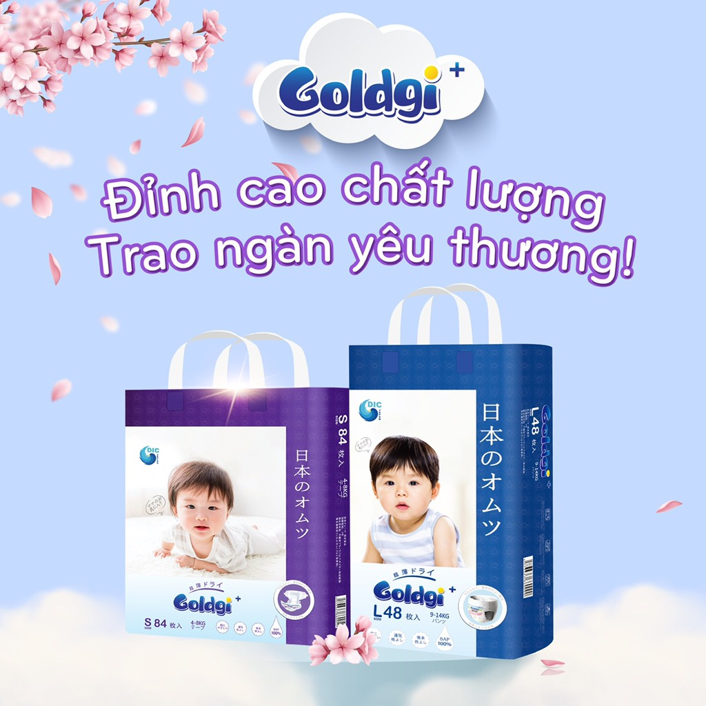 [Chính hãng] [Có sẵn] Bỉm Goldgi Nhật Bản NB/S/M/L/XL