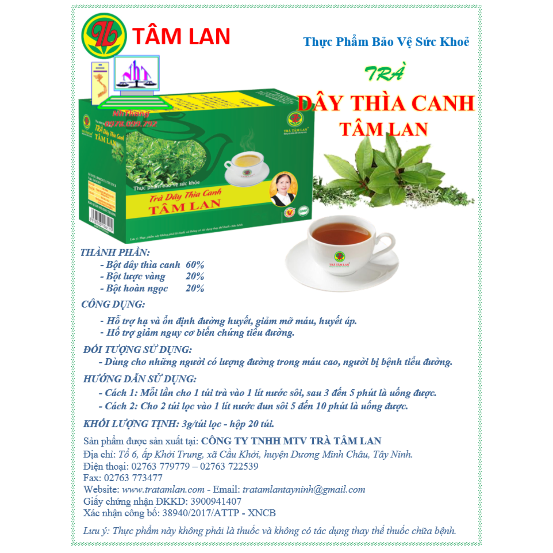 Trà Dây Thìa Canh Tâm Lan